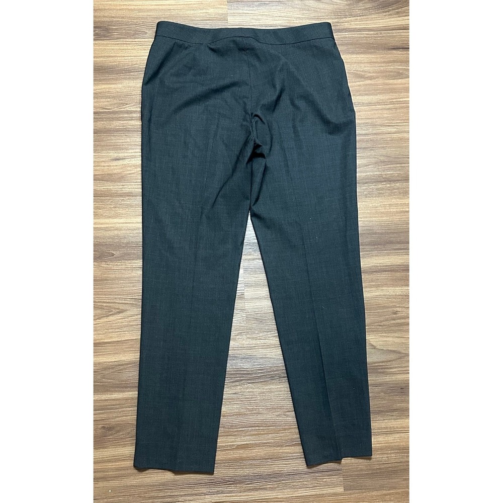 Lafayette 148 New York Irving Charcoal Grey Virgin Wool Blend Dress Pants Sz 8 - Picture 9 of 10